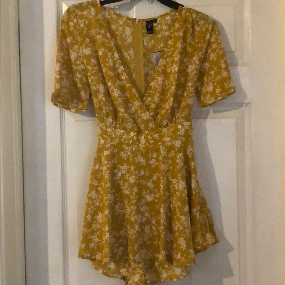 Mustard yellow Windsor romper